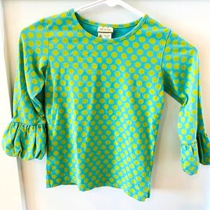 Green polka dot Matilda Jane top - size 8